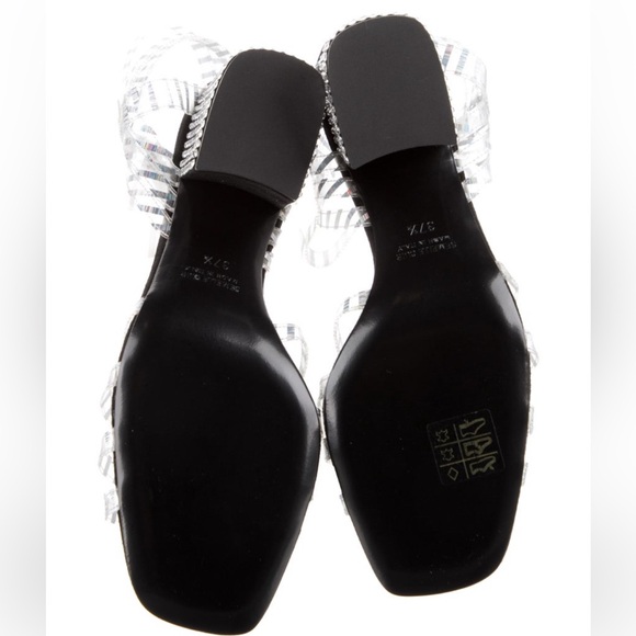 NIB Laurence Dacade Paris PVC Crystal Embellishments Gladiator Sandals Size 7.5 - Picture 4 of 6